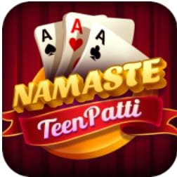 Interface of the Namaste Teen Patti online card game displaying classic Teen Patti gameplay.